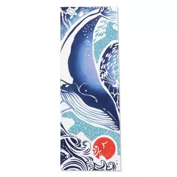 Благоприятный кит Тэнугуи Ручная работа в современном японском стиле Японский Wamonoya Kaya Favolic Полотенце, Япония, Окрашено методом Тюсэн, Мужской, Одежда, Окрашено вручную, Узор,