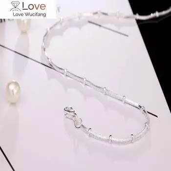 Благородная мода 2 мм змея бусины цепь 925 штампованное серебро ожерелье для женщин мужчин тренд свадебная вечеринка ювелирные изделия праздничные подарки