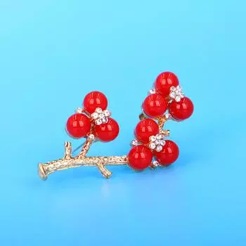 Благородная женская брошь из натурального пресноводного жемчуга, темпераментная, элегантная, элитная, бутиковая, брошь-булавка в виде цветка сливы, аксессуары красный