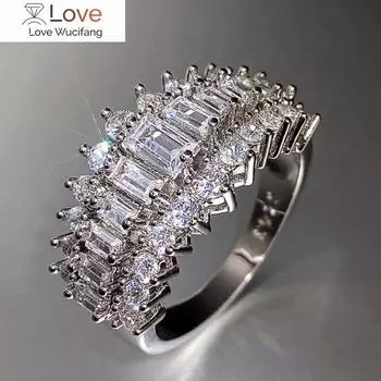 Благородные женские перстни с блестящими цирконами, роскошные аксессуары для вечеринок на годовщину, высококачественные ювелирные изделия для женщин 9