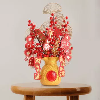 Благословение Ведерко Набор Букет Весенний Фестиваль Декоративные Подарки Настольные Украшения Новоселье 44x25cm