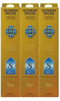 БЛАГОВОРИТЕЛИ ГОНЕШ 100 ПАЛОЧЕК Благовония Гарнеш 100 штук x 3 штуки набор № 8 № 8