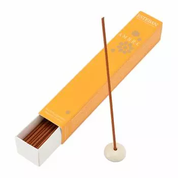Благовония Esteban Amber Sticks 40 с подставкой для благовоний, сделано в Японии