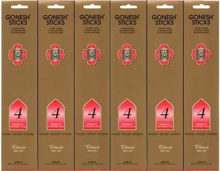 Благовония GONESH 20 шт. x 6 шт. в упаковке №4 (120 штук)