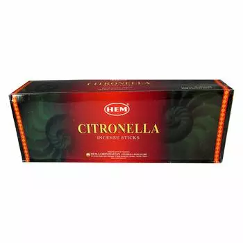 Благовония HEM Hexapack Citronella Indian Cense 6 квадратов x 1 коробка (20 штук) [Продукт]