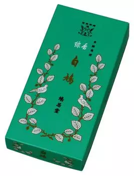 Благовония Кюкёдо, белая голубиная бумажная коробка, 5 упаковок, 13 г x 5, примерно 14 см. зелёный