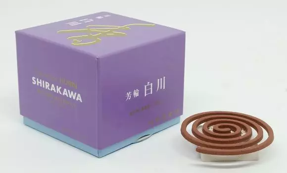 Благовония Shoyeido Hourin Shirakawa вихревого типа, модель 10 шт. в коробке коричневый