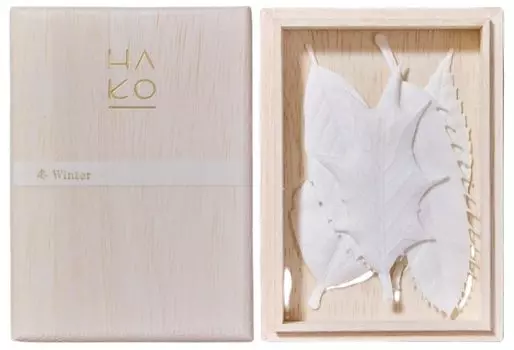 Благовония в виде листьев HAKO Winter 5 шт. Paulownia Box 1712 Kunjudo Made in Japan Paper Bendance Washi