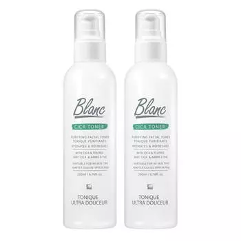 Blanc Nature Сертифицированный веганский ультра-быстрый успокаивающий тоник Magic Cica, 200 мл x 2