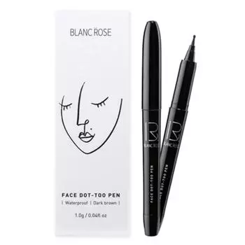 Blanc Rose Face Dot Two Pen, темно-коричневый, 1 шт.