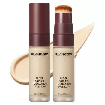 Blancau Elder Skin Fit Foundation 30ml SPF50+ PA++++, yellow beige, 2 pcs.