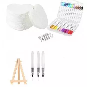 Blank Painting Paper DIY Magic Puffy Paint Sponge Texture Magic Painting Paper Creative Play Heart Set