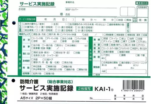 Бланк записи о внедрении услуг по уходу за больными. Комплексная деловая переписка. Формат А 5. 2 листа. Копия. 50 комплектов x 10 комплектов книг. Уход за больными.
