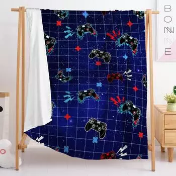 Blanket Gamepad Flannel Blanket Spring and Autumn 120X90cm