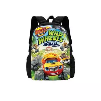 Blaze and Monster Machine Backpack Boys and Girls Pencil Bag Cartoon Printed Book Bag