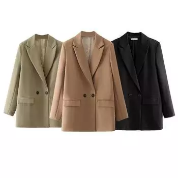 Блейзер Женское пальто Модная офисная одежда Женские блейзеры Куртка Верхняя одежда Большие размеры L