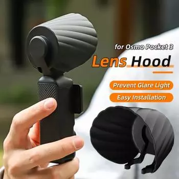 Бленда объектива для Osmo Pocket 3 Gimbal Защитная крышка солнцезащитного козырька Функция затенения защищает блок стабилизатора объектива