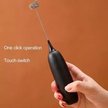 Блендер для молока, мощный миксер, управление одним щелчком мыши, компактный ручной электрический беспроводной венчик для яиц, кухонные принадлежности белый