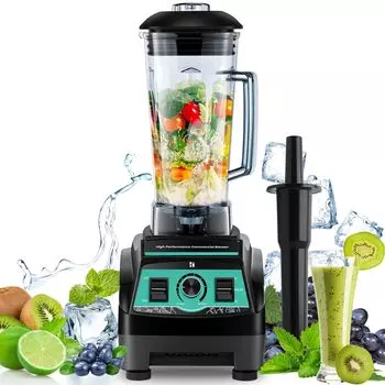 Блендер Huanyu 1800 Вт, 2 л, коммерческий миксер, большая емкость, высокая скорость вращения, многоцелевой, один блок, может измельчать лед, миксер для сока, защита от перегрева PSE