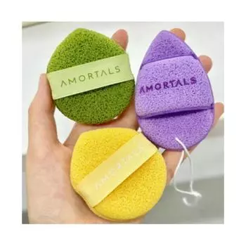 Bleoh Soft Cleansing Sponge Facial Puff Отшелушивающая пенка для очищения пор 1+1+1
