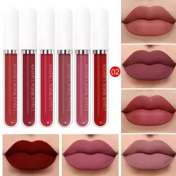 Блеск для губ 6 шт., антипригарный блеск для губ, многоцветный блеск для губ, антипригарный блеск для губ, темпераментный блеск для губ, 15 мл белый