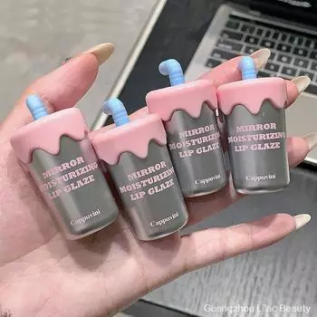 Блеск для губ CAPPUVINI Cute Design, натуральная шелковистая помада