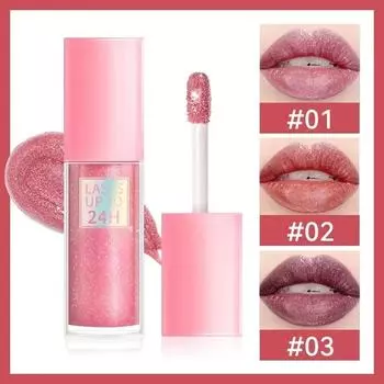 Блеск для губ Diamonds Glitter Водостойкая жидкая помада Pearl Shining Lip Color Сверкающий макияж для губ Держится до 24 часов Стойкий