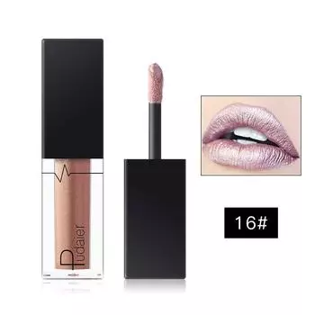 Блеск для губ Pudaier Matte Жидкая матовая глазурь для губ с антипригарным покрытием Красный Легко окрашиваемый блеск для губ Макияж 16#