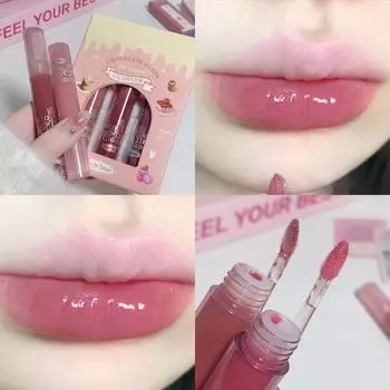 Блеск для губ с шоколадной глазурью, увлажняющая зеркальная поверхность, блестящие губы, стойкий макияж, нелегко прилипать к чашкам, набор помад