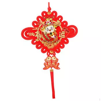 Blessing Year Decorations Chinese Knot Tassel Hanging Pendant for Party Home Decor 50cmx90cm