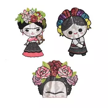 Блестки Девушка Утюг На Заплатках Для Одежды Рождественский Подарок Ремонт розовый