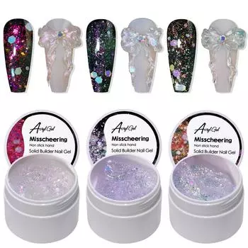 Блестки для наращивания ногтей Гель для наращивания ногтей Кристаллический гель для наращивания ногтей Блестки для быстрого и безболезненного наращивания Фототерапевтический гель