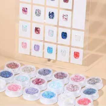 Блестки для ногтей, несколько цветов, дизайн ногтей «сделай сам», ультратонкие многоугольные блестки, украшения для ногтей, ногти 14