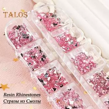 Блестки для ногтей различной формы, дизайн, декоративное стекло, креативный декор для ногтей со стразами для женщин розовый