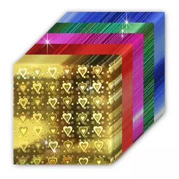 Блестки для оригами 50 листов 5 цветов 15 см квадратная голографическая фольга оригами односторонняя бумага для оригами красочные украшения в виде тысячи журавликов Танабата