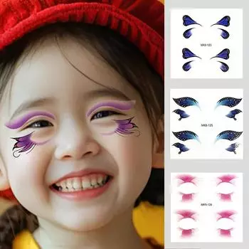 Блестящая бабочка, бедро, лицо, крылья, поддельные татуировки, временные татуировки, наклейки с цветами, наклейки с бабочками MK8-114