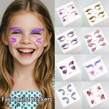 Блестящая бабочка, бедро, лицо, крылья, поддельные татуировки, временные татуировки, наклейки с цветами, наклейки с бабочками