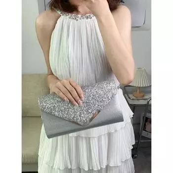 Блестящая блестящая элегантная и модная сумка-клатч в конверте, вечерние свадебные сумки для женщин, обеденная сумка розовый