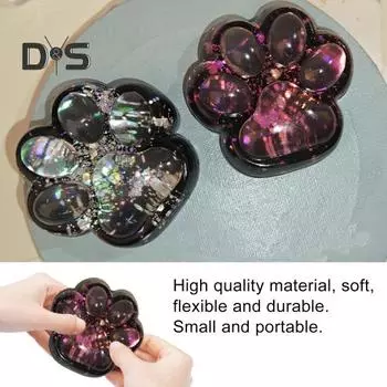 Блестящая черная кошачья лапка, игрушка для снятия стресса, кошачья лапка, сжимающая и щипковая, сенсорная игрушка для детей, подростков и взрослых, мягкая игрушка-антистресс из термопластичной резины, игрушка-коготь для животных чёрный