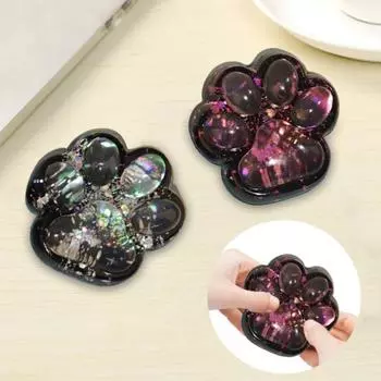 Блестящая черная кошачья лапка, игрушка для снятия стресса, кошачья лапка, сжимающая и щипковая, сенсорная игрушка для детей, подростков и взрослых, мягкая игрушка-антистресс из термопластичной резины, игрушка-коготь для животных чёрный