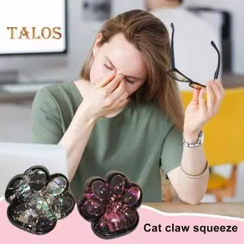 Блестящая черная кошачья лапка, игрушка для снятия стресса, кошачья лапка, сжимающая и щипковая, сенсорная игрушка для детей, подростков и взрослых, мягкая игрушка-антистресс из термопластичной резины, игрушка-коготь для животных чёрный