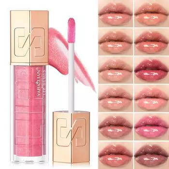 Блестящая глазурь для губ Блеск для губ Гиалуроновая кислота Вода Сверкающая жемчужная глазурь для губ Young Candy Color Увлажняющая стеклянная глазурь для губ