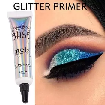 Блестящая грунтовка для теней для век, крем с блестками, клей для макияжа глаз, долговечный, водостойкий 1pc