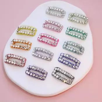 Блестящая изысканная привлекательная яркая цветная заколка для волос со стразами для кошек и собак, товары для домашних животных серебряный