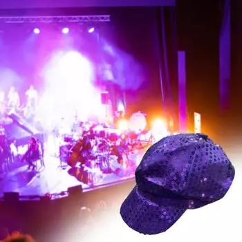 Блестящая кепка с пайетками, унисекс, шляпа для вечеринки, солнцезащитный крем с длинными полями
