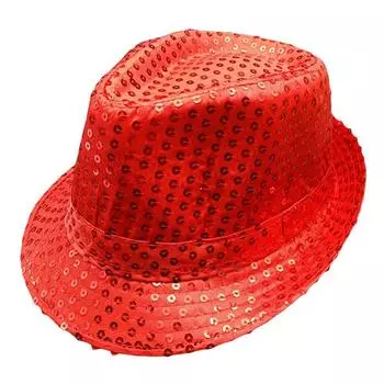 Блестящая панама, маскарадная шляпа для танцевального выступления, прочная детская джазовая шляпа, праздничная красный