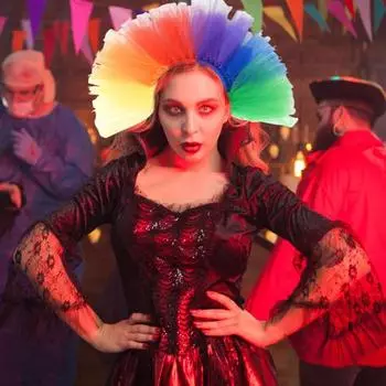 Блестящая повязка на голову Марди Гра для женщин, карнавальная повязка на голову, аксессуары для костюмов, сетчатая заколка для волос, головной убор для женщин и детей