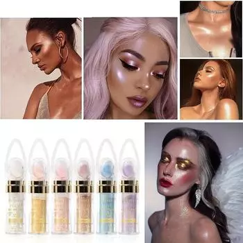 Блестящая пудра Fairy, осветляющая тело, натуральные трехмерные восстанавливающие румяна для объема Fairy Powder, перламутровая пудра-вспышка #2