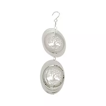 Блестящая ветряная мельница трехмерная уличная садовая домашняя декорация украшения колокольчики ветра спиннер silver-two rings