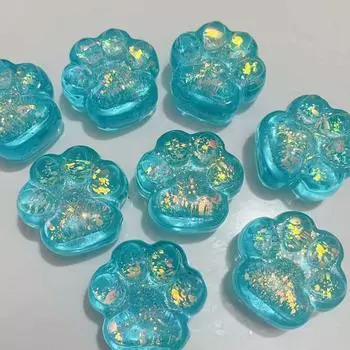 Блестящая желейная игрушка «кошачья лапка» с медленным отскоком, сжимающая кошачья лапка, детские подарки синий